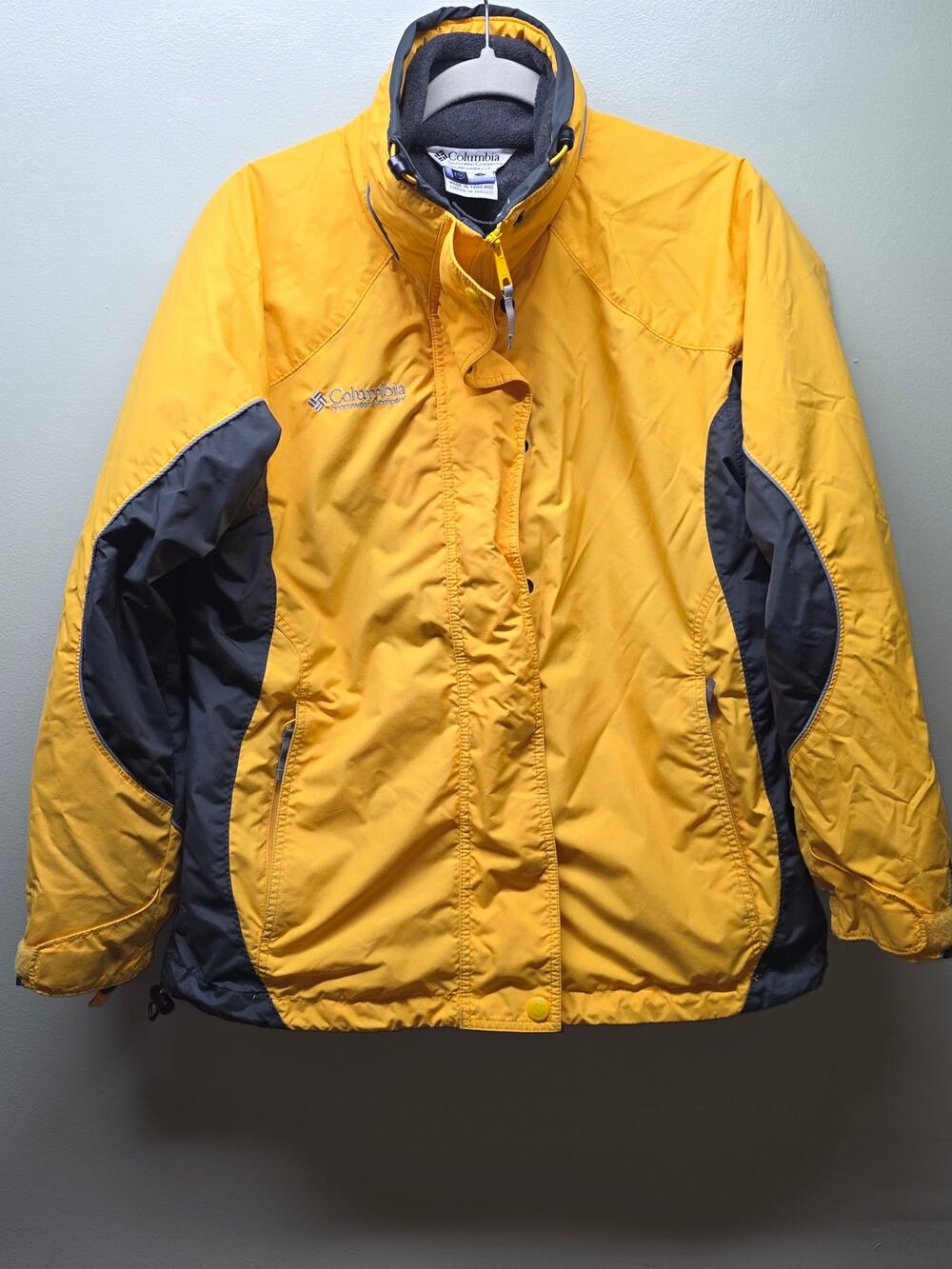 Vintage Columbia Interchange Jacket Yellow Gray Women's Size S